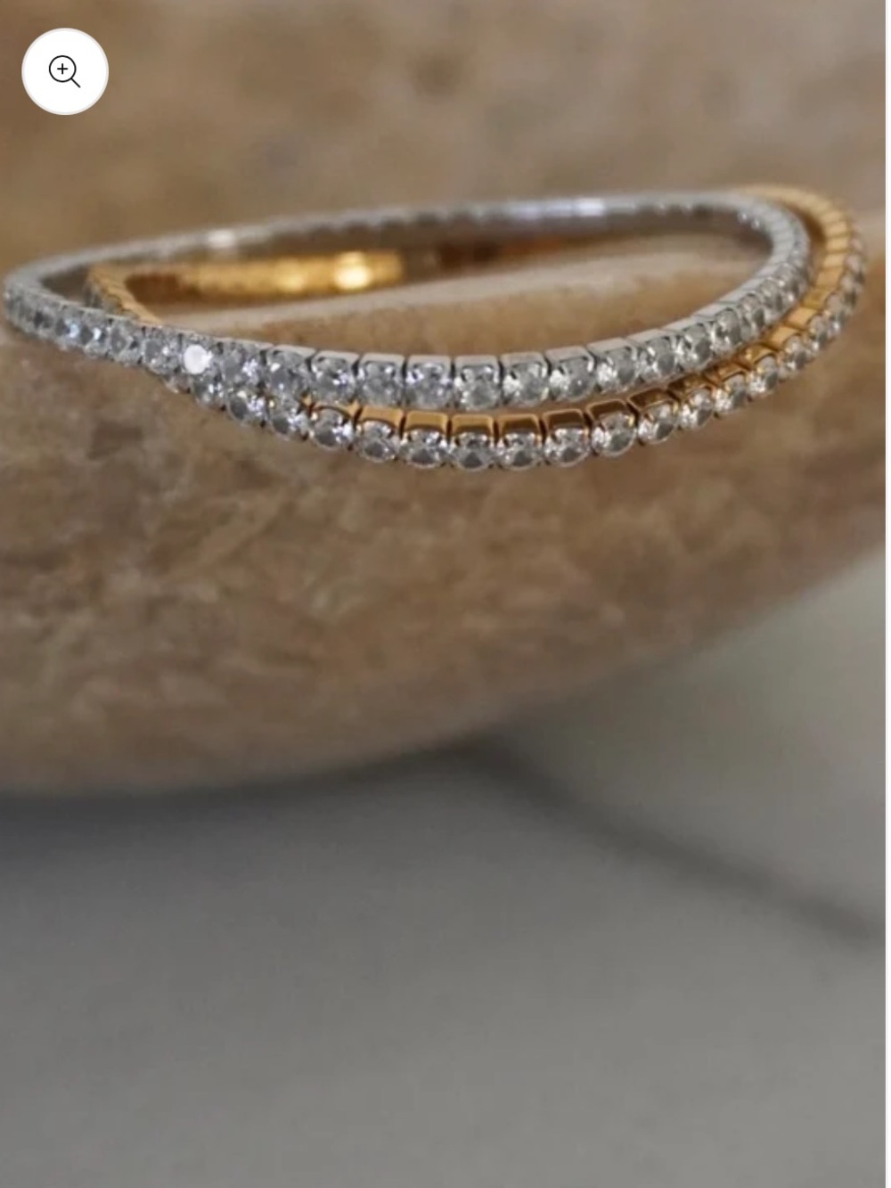 Chansutt Pearls GOLD Stretchy Tennis Bracelet